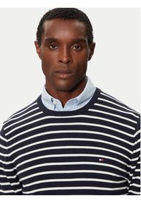 TOMMY HILFIGER - Tommy Hilfiger Sweter Essential MW0MW14748 Granatowy Regular Fit. Kolor: niebieski. Materiał: bawełna #4
