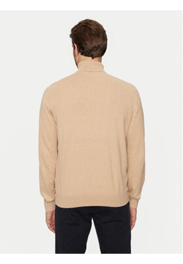 Bugatti Golf 7700 65520B Beżowy Regular Fit. Typ kołnierza: golf. Kolor: beżowy. Materiał: bawełna