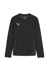Dziecięcy dżersej z długim rękawem Puma TeamGoal. Kolor: czarny. Materiał: jersey. Długość rękawa: długi rękaw. Długość: długie. Sport: piłka nożna