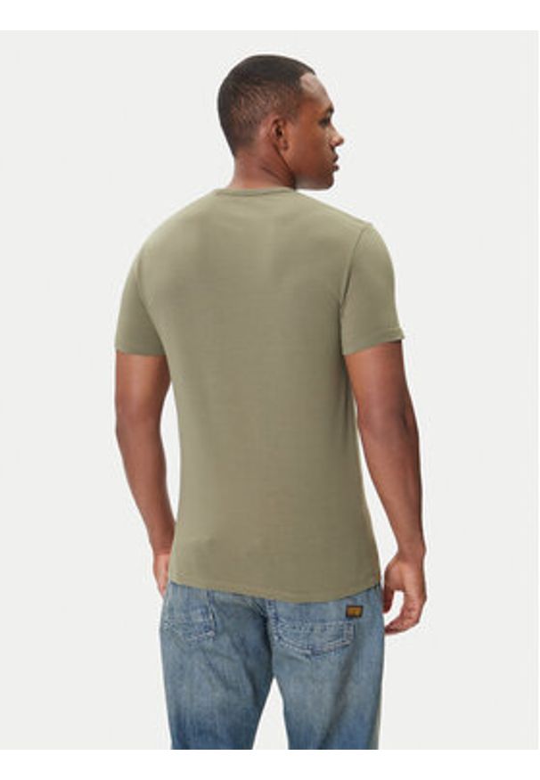 Pepe Jeans T-Shirt Original Basic 3N PM5010133 Khaki Regular Fit. Kolor: brązowy. Materiał: bawełna