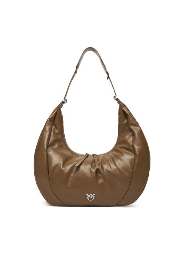 Pinko - PINKO Torebka Slouchy Hobo Big PE 25 PLTT 104295 A26J Khaki. Kolor: brązowy. Materiał: skórzane