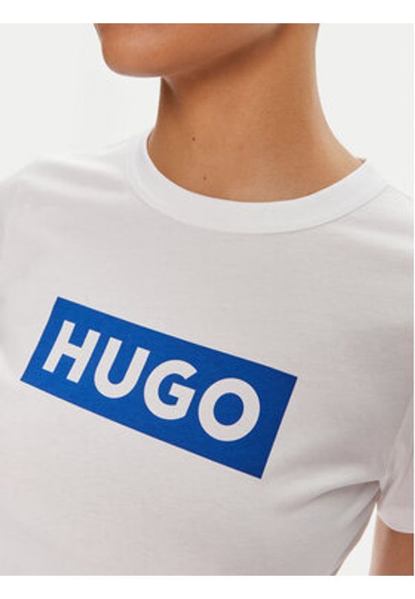 Hugo T-Shirt Classic 50510772 Biały Regular Fit. Kolor: biały. Materiał: bawełna