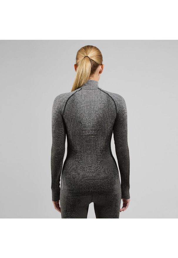 Bluza termoaktywna damska Odlo Blackcomb Eco BL Top Turtle Neck LS Half Zip. Kolor: czarny, szary, wielokolorowy. Sport: bieganie