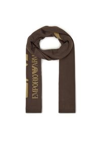 Szalik EA7 Emporio Armani. Kolor: brązowy