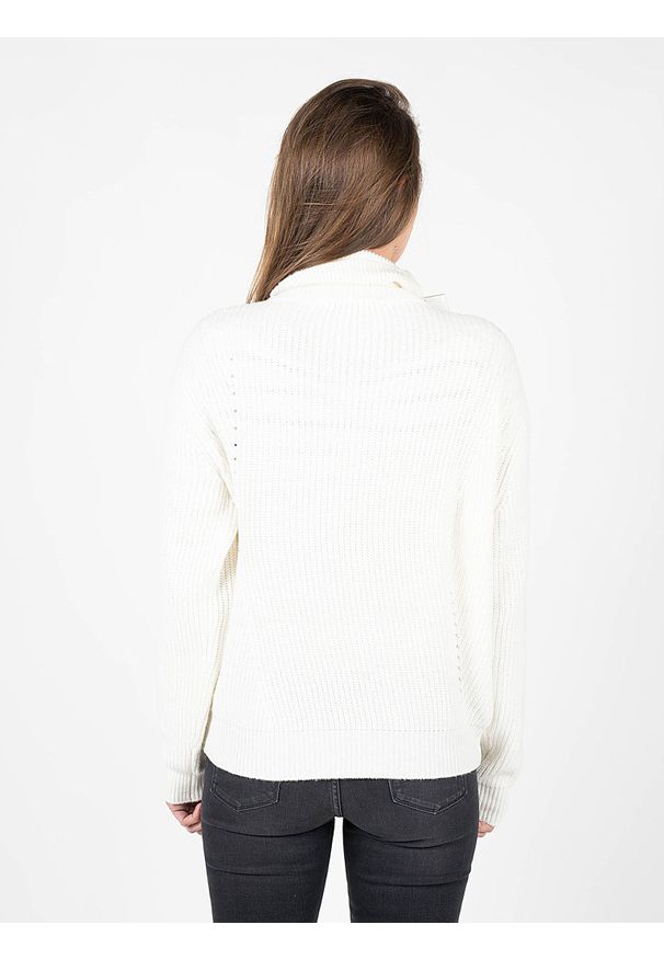 Silvian Heach Sweter | CVA22045LU | Kobieta | Kremowy. Typ kołnierza: golf. Kolor: kremowy. Materiał: wełna, nylon, wiskoza, akryl, poliester. Wzór: ze splotem