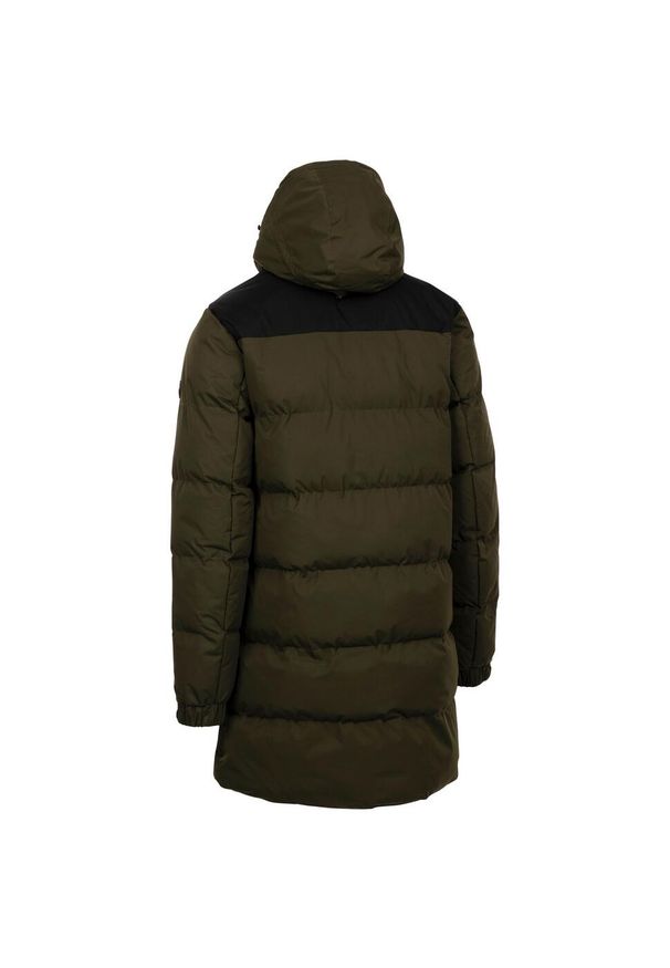 TRESPASS - Męska Kurtka Ocieplana Clipster. Kolor: zielony. Materiał: puch. Sport: turystyka piesza