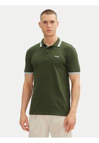 BOSS Polo Paddy 50469055 Zielony Regular Fit. Typ kołnierza: polo. Kolor: zielony. Materiał: bawełna #1