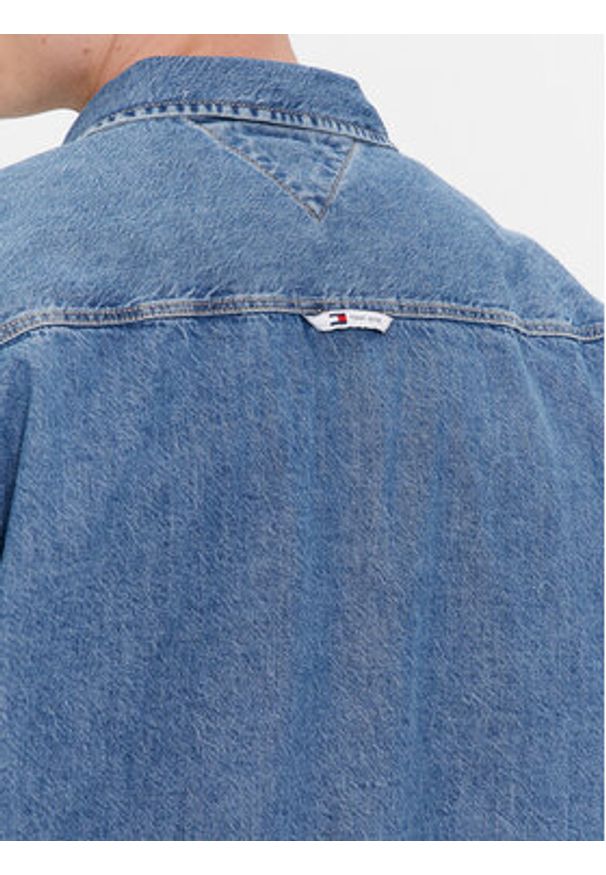 Tommy Jeans Koszula jeansowa DM0DM18957 Niebieski Regular Fit. Kolor: niebieski. Materiał: bawełna
