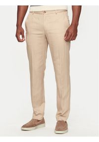 JOOP! Chinosy Hank 30042199 Beżowy Slim Fit. Kolor: beżowy. Materiał: lyocell