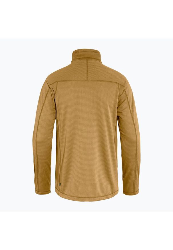 Bluza polarowa męska Fjällräven Abisko Lite Fleece. Kolor: brązowy. Materiał: polar