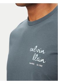 Calvin Klein Jeans T-Shirt LV04RG837G Granatowy Regular Fit. Kolor: niebieski. Materiał: bawełna #4