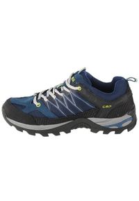 Buty trekkingowe męskie CMP Rigel Low. Zapięcie: sznurówki. Kolor: niebieski. Materiał: skóra, tkanina, zamsz, nylon, materiał, syntetyk. Szerokość cholewki: normalna