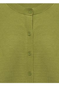 Big-Star - Kardigan damski zielony Suzana 301. Okazja: na co dzień. Kolor: zielony. Materiał: wiskoza, tkanina. Długość rękawa: krótki rękaw. Styl: klasyczny, casual, elegancki #2