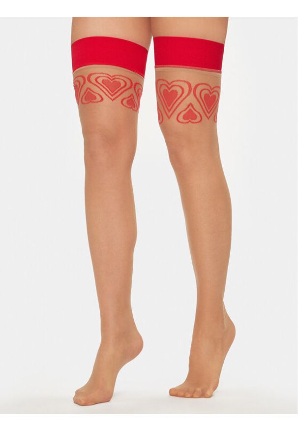 Hunkemöller Pończochy 205158 Czerwony. Kolor: czerwony. Materiał: syntetyk