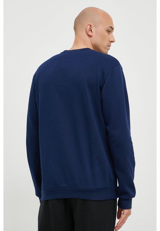 adidas Performance bluza męska kolor granatowy gładka. Kolor: niebieski. Materiał: bawełna, dzianina, materiał. Wzór: gładki