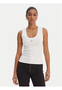 Fracomina Top FP26ST2001J40101 Biały Slim Fit. Kolor: biały. Materiał: bawełna #1