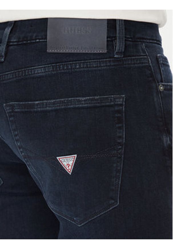 Guess Jeansy M5YAN2 D5Q91 Granatowy Slim Fit. Kolor: niebieski