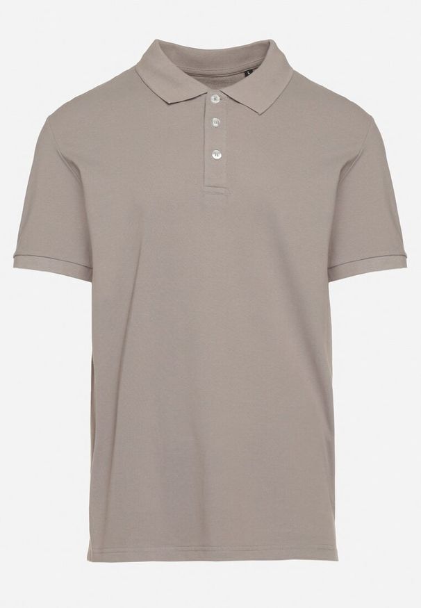 Born2be - Ciemnoszara Koszulka Bawełniana Polo Vimarith. Okazja: na co dzień, do pracy, na spotkanie biznesowe. Typ kołnierza: polo. Kolor: szary. Materiał: bawełna. Styl: biznesowy, casual