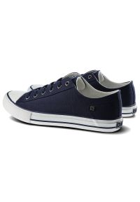 Big-Star - Trampki męskie Big Star, materiałowe i sznurowane , granatowe, DD174270. Okazja: na co dzień, na randkę. Zapięcie: pasek. Kolor: niebieski. Materiał: jeans, materiał. Szerokość cholewki: normalna. Styl: klasyczny, casual #4