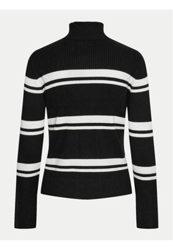 Pieces Golf Anomi 17150678 Czarny Regular Fit. Typ kołnierza: golf. Kolor: czarny. Materiał: syntetyk