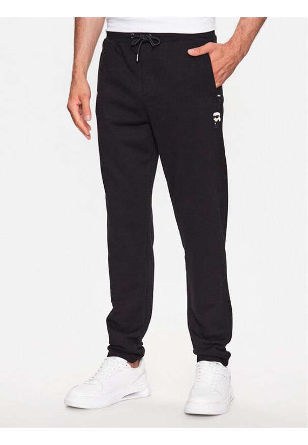 Karl Lagerfeld - Spodnie dresowe KARL LAGERFELD. Kolor: czarny. Materiał: dresówka