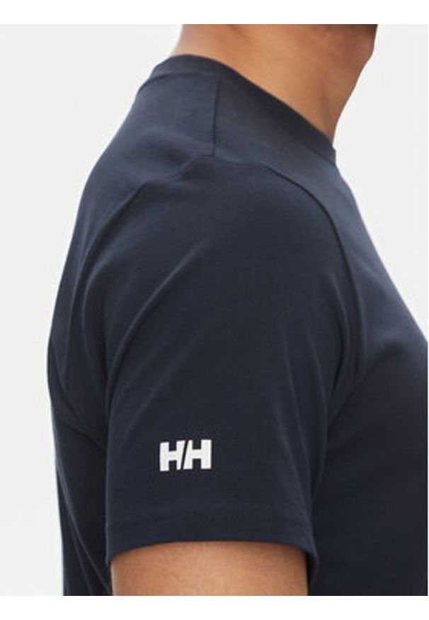 Helly Hansen T-Shirt Crew 34551 Granatowy Regular Fit. Kolor: niebieski. Materiał: bawełna