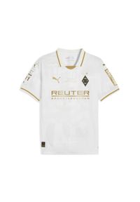 Puma - Męska koszulka Borussia Mönchengladbach 125th Anniversary PUMA. Kolor: biały, wielokolorowy, beżowy. Wzór: aplikacja. Sezon: lato. Sport: piłka nożna