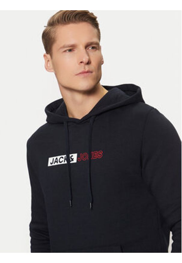 Jack & Jones Bluza 12233599 Granatowy Regular Fit. Kolor: niebieski. Materiał: syntetyk, bawełna