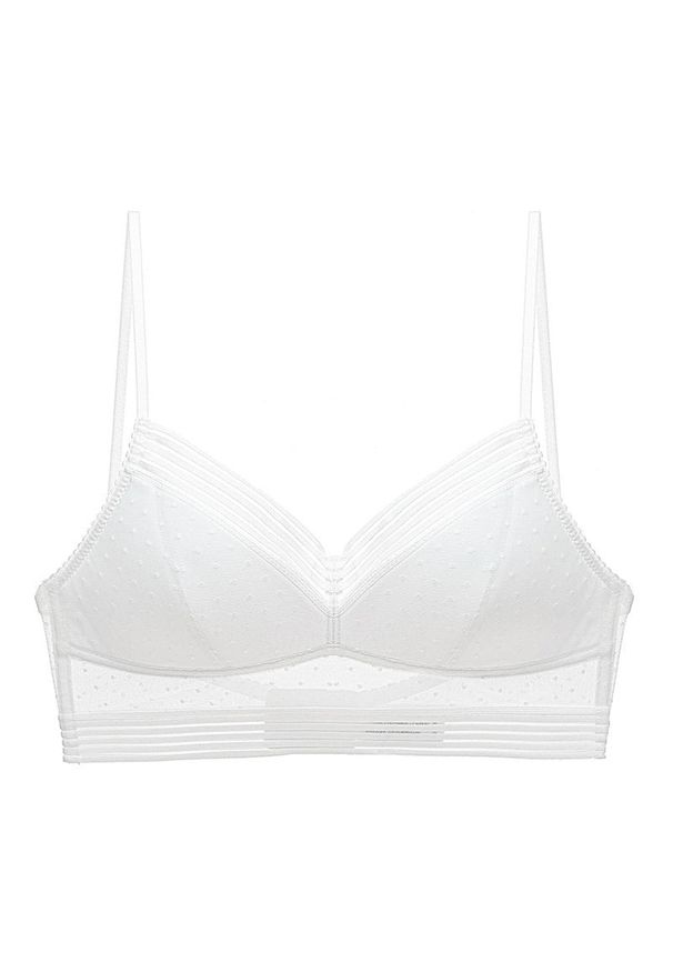 Intica - Braletka bez fiszbin na co dzień Kally. Kolor: biały. Materiał: materiał