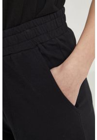 medicine - Medicine spodnie damskie kolor czarny gładkie. Kolor: czarny. Materiał: dzianina. Wzór: gładki #2