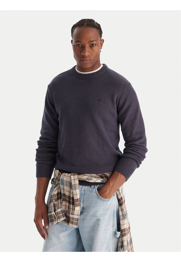 Quiksilver Sweter Salt Water EQYSW03326 Granatowy Regular Fit. Kolor: niebieski. Materiał: bawełna