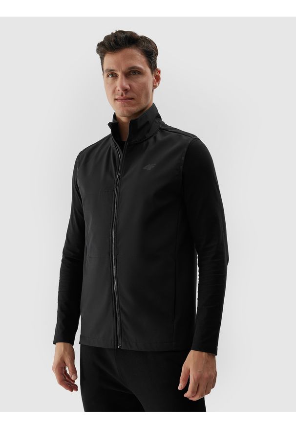 4f - 4F Bezrękawnik softshell wiatroodporny membrana 5000 męski - czarny 3XL. Kolor: czarny. Materiał: softshell. Długość rękawa: bez rękawów. Technologia: Windstopper. Sezon: jesień, zima, wiosna. Sport: kolarstwo