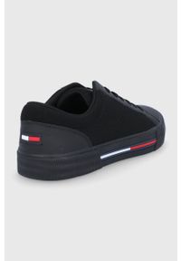 Tommy Jeans Tenisówki męskie kolor czarny. Nosek buta: okrągły. Zapięcie: sznurówki. Kolor: czarny. Materiał: poliester #3