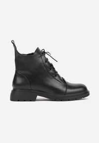 Born2be - Czarne Botki Trzewiki ze Skóry Naturalnej Lilidessa. Okazja: na co dzień. Kolor: czarny. Materiał: skóra. Styl: elegancki, casual, klasyczny #7