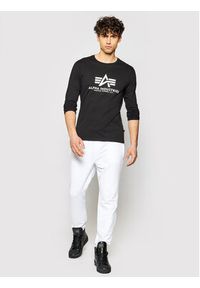 Alpha Industries Longsleeve Basic T-Ls 100510 Czarny Standard Fit. Kolor: czarny. Materiał: bawełna. Długość rękawa: długi rękaw #4