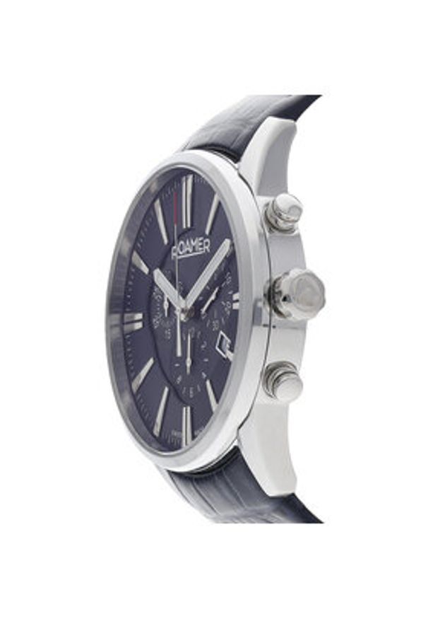 Roamer Zegarek Superior Chrono 508837 41 40 05 Granatowy. Kolor: niebieski