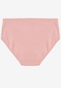 Renee - Różowe Bawełniane Majtki Figi w Minimalistycznym Stylu Idira. Kolekcja: plus size. Kolor: różowy. Materiał: bawełna