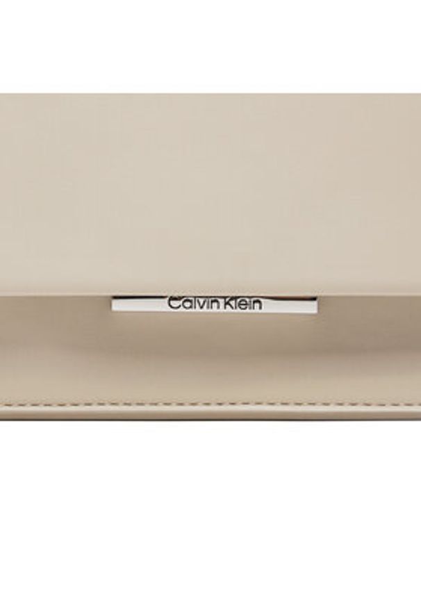 Calvin Klein Torebka Ck Linear Shoulder Bag K60K612158 Écru. Materiał: skórzane