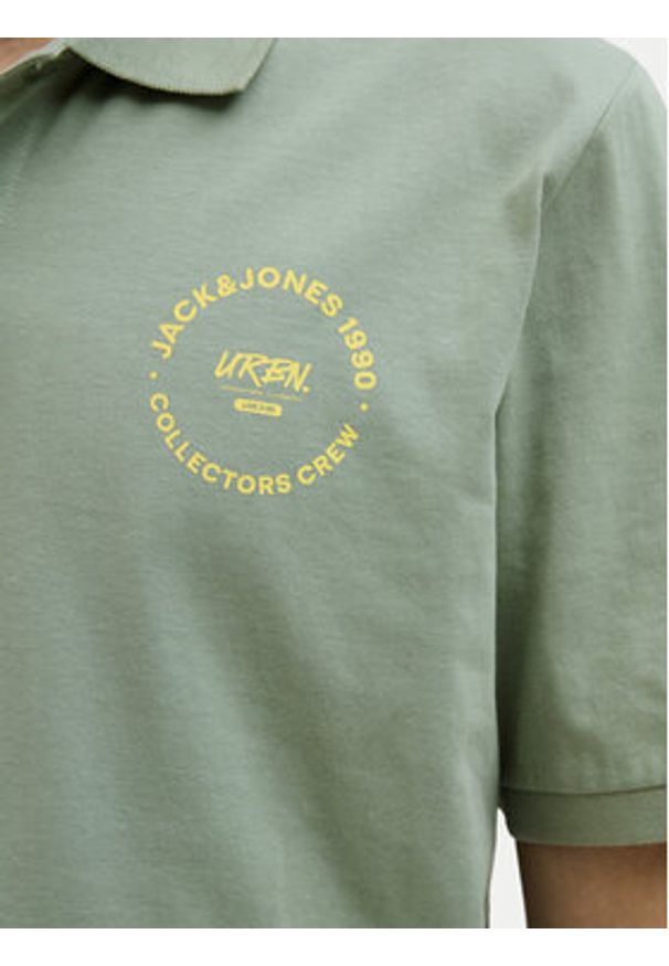Jack & Jones Polo Simon 12269299 Zielony Regular Fit. Typ kołnierza: polo. Kolor: zielony. Materiał: bawełna