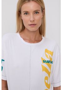 LABELLAMAFIA - LaBellaMafia T-shirt damski kolor biały. Kolor: biały. Wzór: nadruk #4