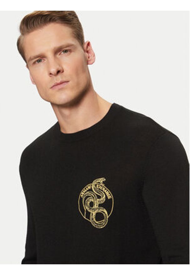 Armani Exchange Sweter XM000188 AF11982 UC001 Czarny Regular Fit. Kolor: czarny. Materiał: syntetyk