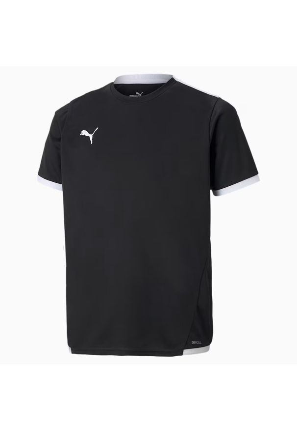 Puma - Koszulka Dziecięca TeamLIGA. Kolor: czarny. Sport: turystyka piesza