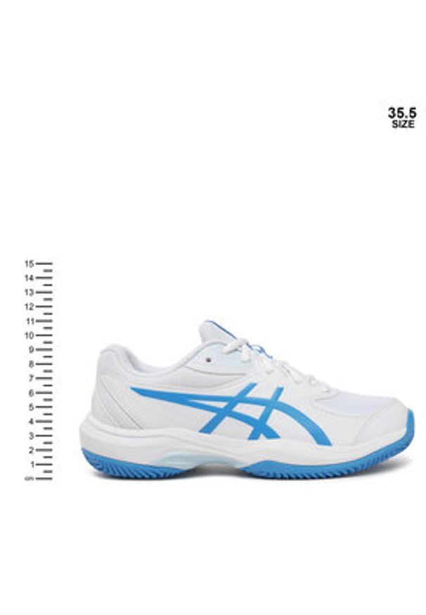 Asics Buty do tenisa Gel-Game Gs Clay/Oc 1044A082 Biały. Kolor: biały. Materiał: skóra. Sport: tenis