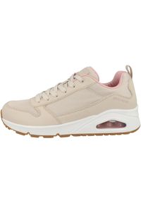 skechers - Buty do chodzenia damskie Skechers Uno Inside Matters. Zapięcie: sznurówki. Kolor: beżowy. Materiał: tkanina, materiał, syntetyk, guma. Szerokość cholewki: normalna. Sport: turystyka piesza