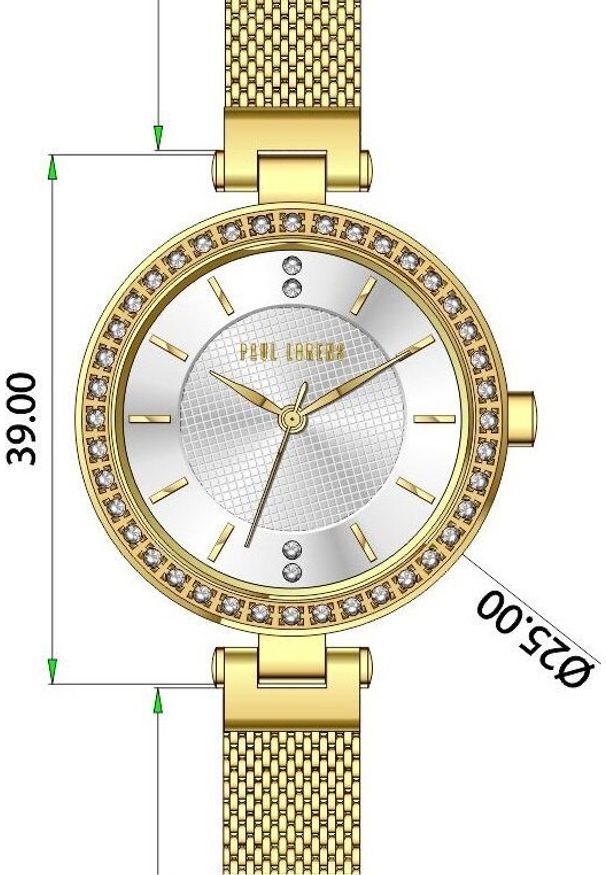 Paul Lorens - ZEGAREK DAMSKI PAUL LORENS - PL10995B-3D1 (zg546c) + BOX