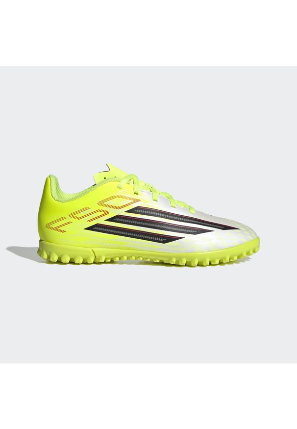 Adidas - Buty piłkarskie dla dzieci ADIDAS F50 Turf. Kolor: żółty, biały, wielokolorowy. Materiał: syntetyk. Szerokość cholewki: normalna. Sport: piłka nożna