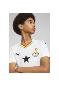 Puma - Młodzieżowa koszulka domowa Ghana 2025 PUMA White Pelé Yellow. Kolor: żółty, biały, wielokolorowy