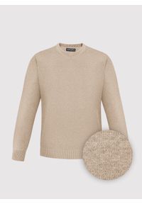 Pako Lorente - PAKO LORENTE - Beżowy sweter męski v-neck. Kolor: czarny, czerwony, beżowy. Materiał: bawełna. Sezon: jesień #7