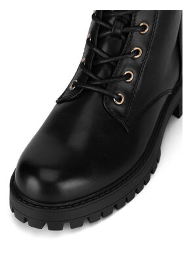 DeeZee Trzewiki HY13202-7 Czarny. Kolor: czarny. Materiał: materiał