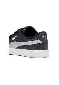 Puma - Dziecięce sneakersy Smash 3.0 Glitz Glam PUMA Black Silver White Metallic. Kolor: biały, wielokolorowy, czarny, szary. Materiał: materiał, skóra, syntetyk. Szerokość cholewki: normalna